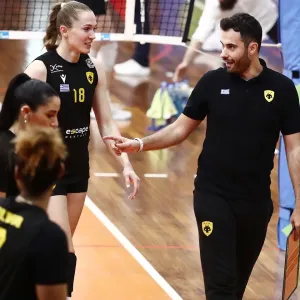 Tatiana Kulikova Centrale. Match AO Markopoulo - AEK Athens